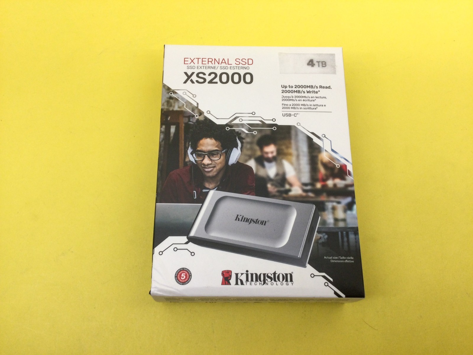 Kingston XS2000 4TB USB Type-C 3.2 Gen 2×2 External SSD SXS2000/4000G New Sealed