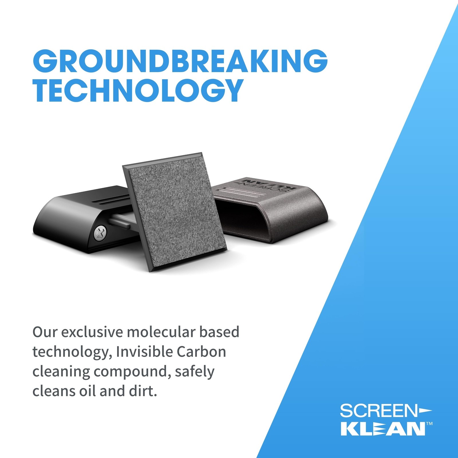 ScreenKlean Tablet Screen Cleaner – Compatible with iPad, Silver-1 Count
