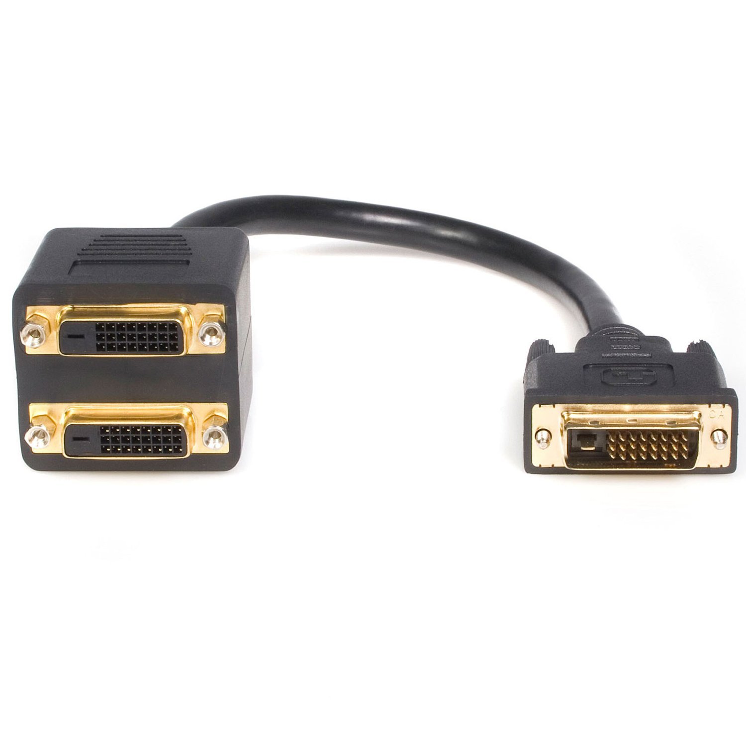 DVI-D Male to Dual 2 DVI-I Female Video Y Splitter Cable Adapter