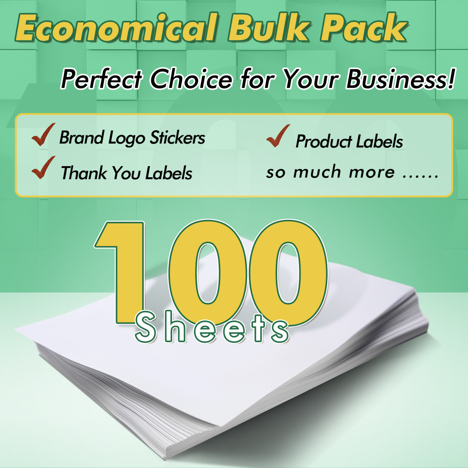 300 Sheets Koala Glossy Sticker Paper 8.5×11 for Inkjet & Laser Printers Label