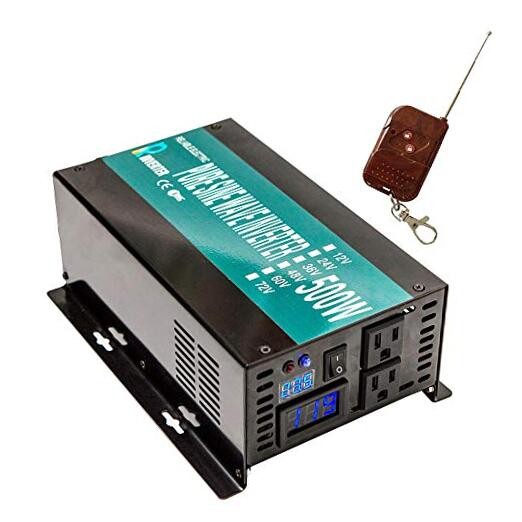 500W 24V 120V Pure Sine Wave Solar Inverter with Remote 500W 24V
