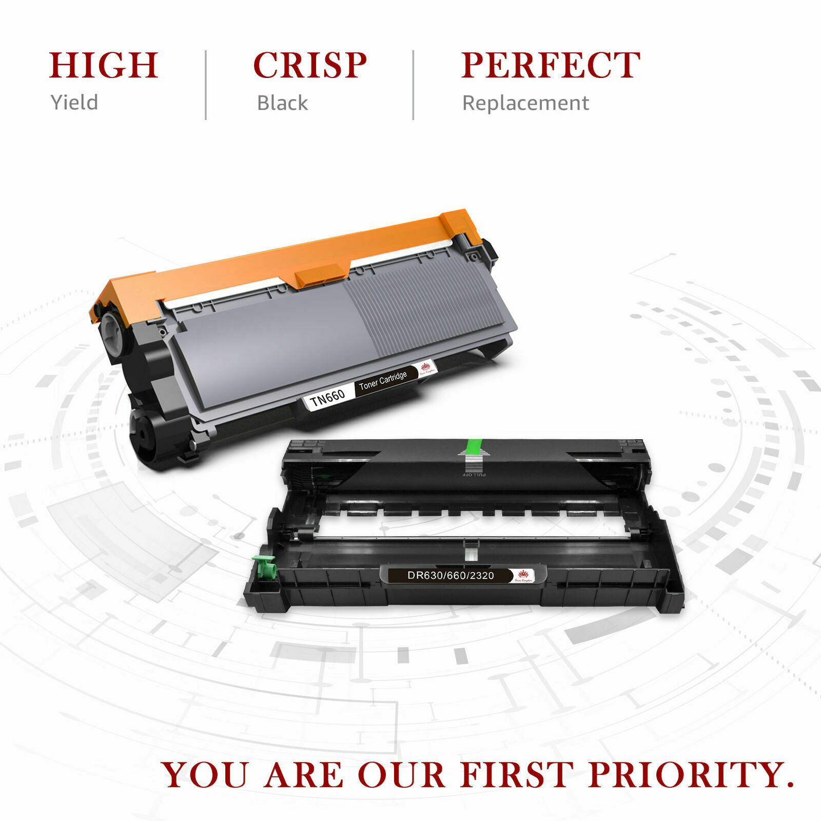 1x DR630 Drum 3xTN660 Toner Cartridge for Brother MFC-L2740DW L2700DW L2340DW