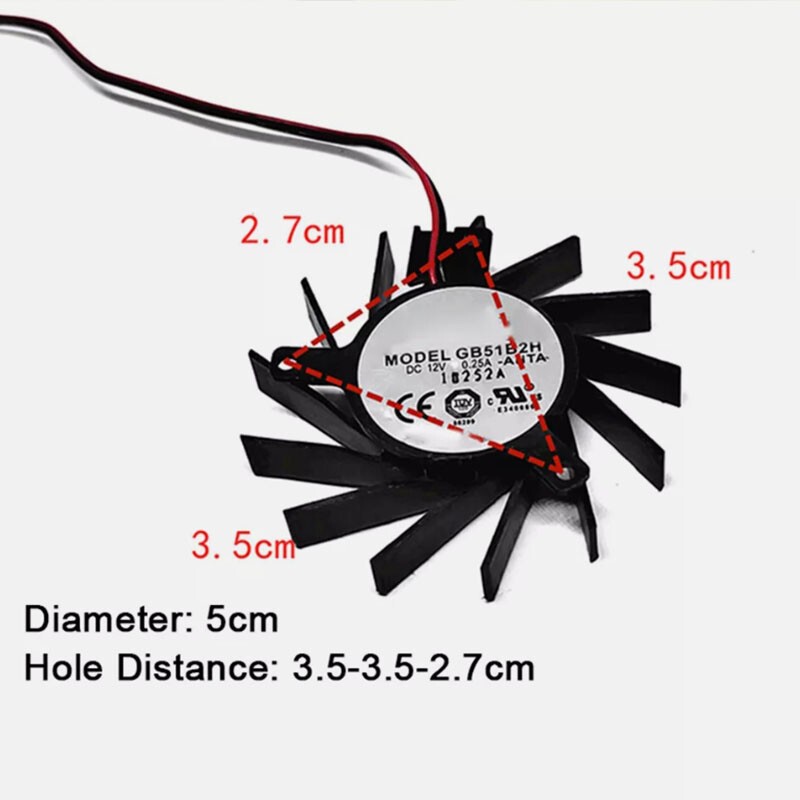 5CM 3.5*3.5*2.7CM For GB51B2H Cooling fan Graphics Card Fan