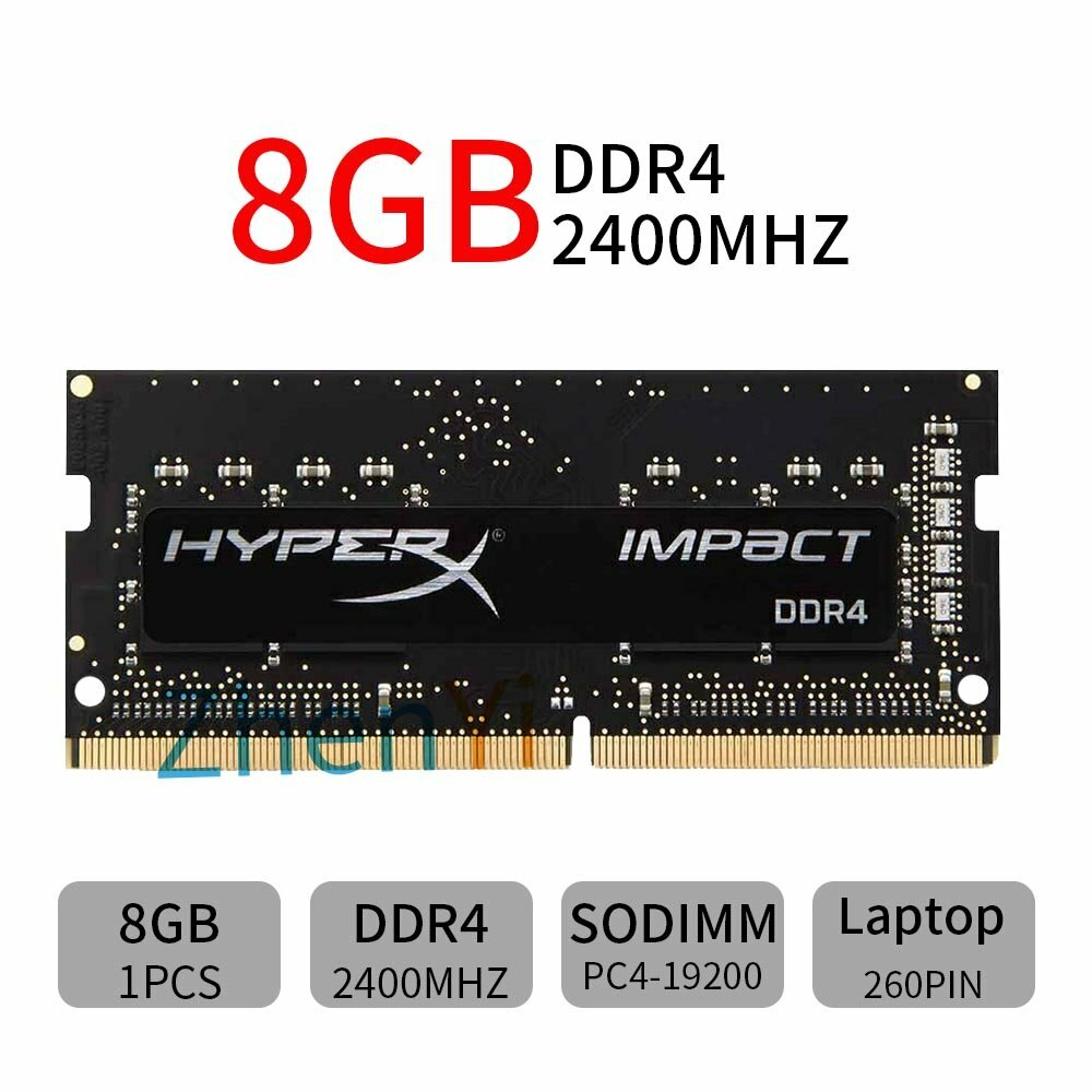 8GB 4GB DDR4 PC4-19200 2400 1.2V 260Pin Notebook Laptop Memory For HyperX Impact