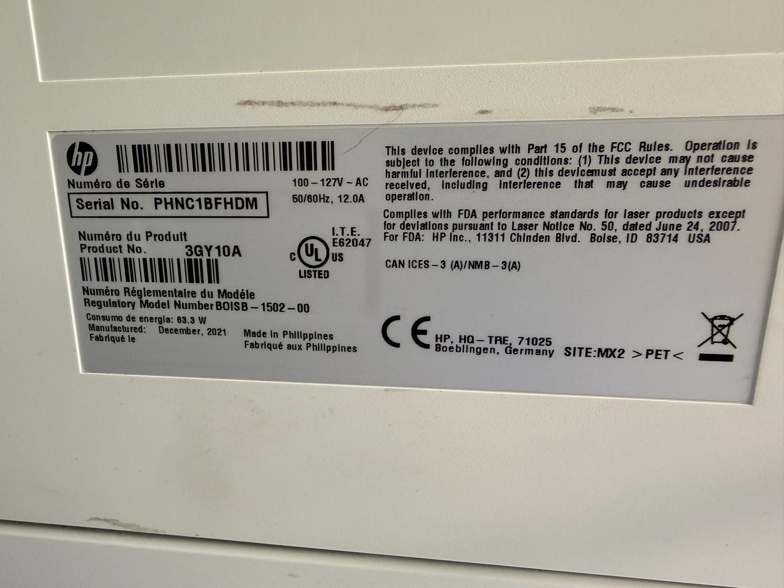 HP LaserJet Managed E60165dn 3GY10A 4,800 Impressions 100% TONER With Input Try
