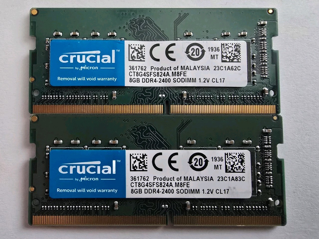 Crucial 16GB Kit (2x8GB) DDR4 2400MHz PC4-19200 SO-DIMM Laptop RAM
