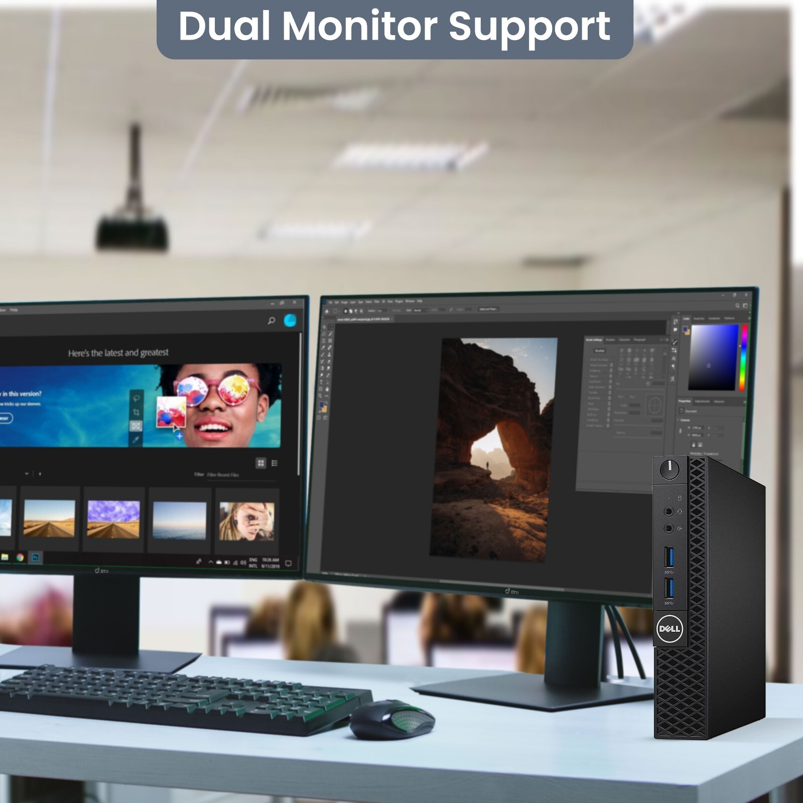 DELL Micro Desktop PC Computer i7, i5 Up to 32GB RAM, NVMe SSD, Windows 11 Wi-Fi