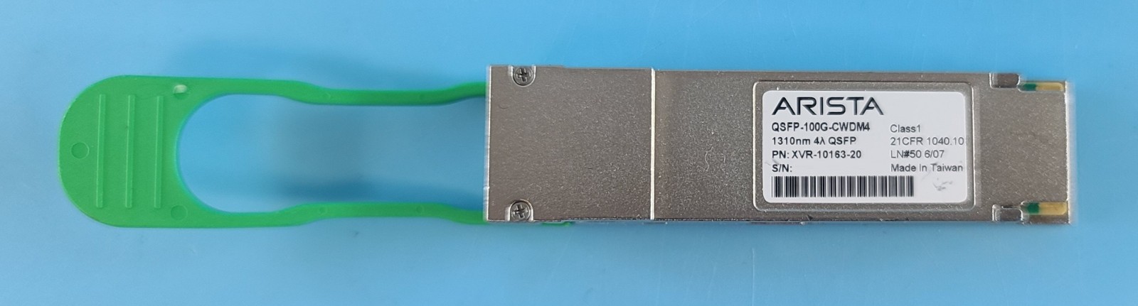 Lot of 2 Arista XVR-10163-20 QSFP-100G-CWDM4 QSFP28 1310nm 2km LC Transceiver