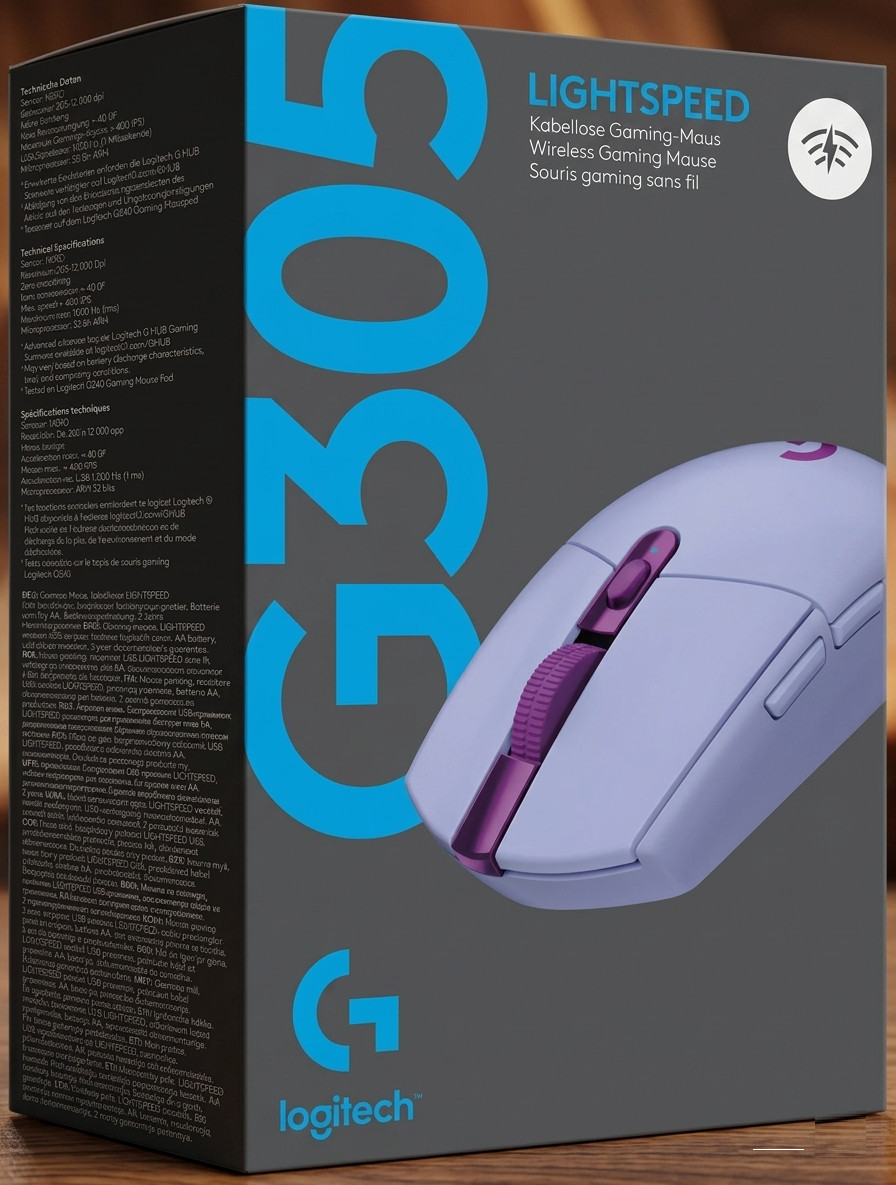 Logitech G305 LIGHTSPEED Wireless Gaming Mouse – Lilac