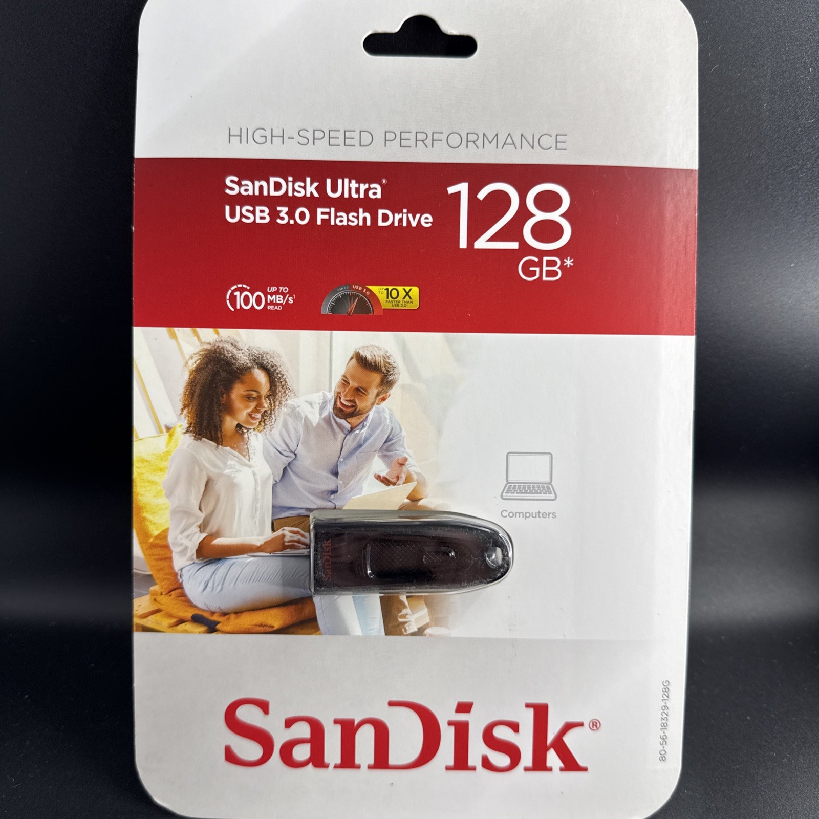 NEW SanDisk 128GB Ultra High Speed USB 3 Flash Drive 130 MB/s SDCZ48-128G-A16BJ