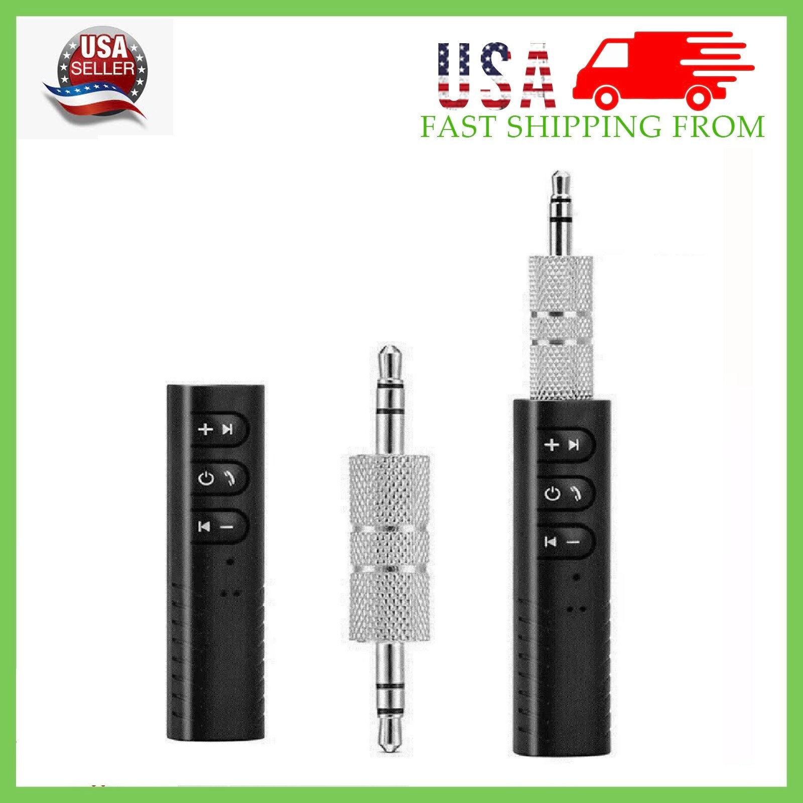 New Wireless Bluetooth Receiver 3.5mm AUX Stereo Music Hands Free Car Adapter