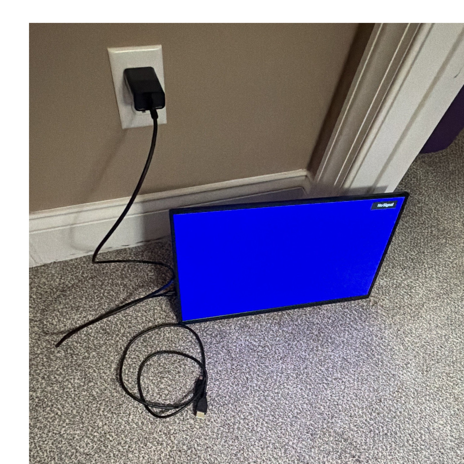19 in Flat Panel Monitor Black w/ Mount, Power Adapter & HDMI Cable