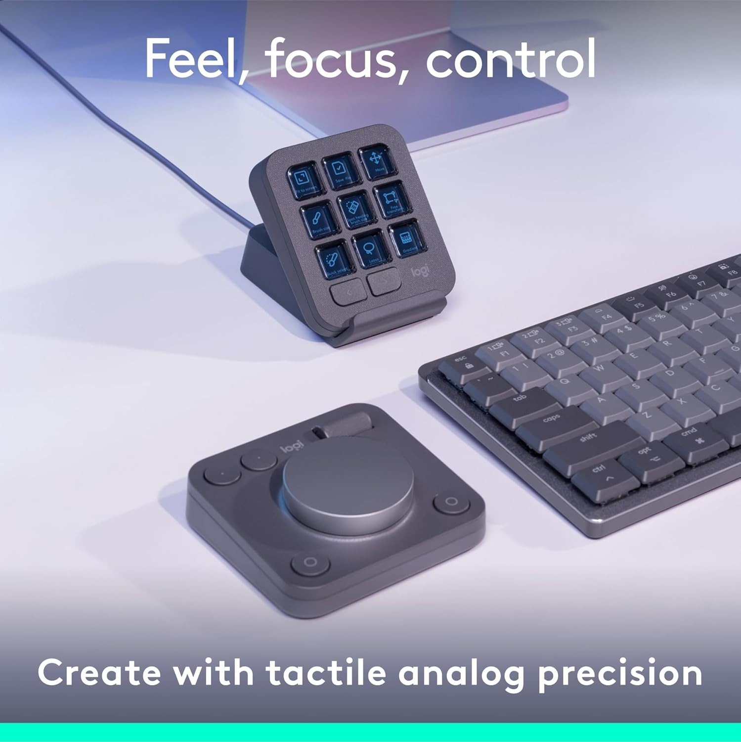 Logitech – MX Creative Console Programmable Keypad, Advanced Dialpad and Keypad