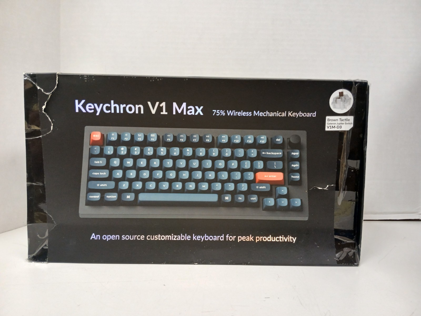 Keychron V1 Max Wireless 75% RGB Mechanical Keyboard With Brown Switches (#1)