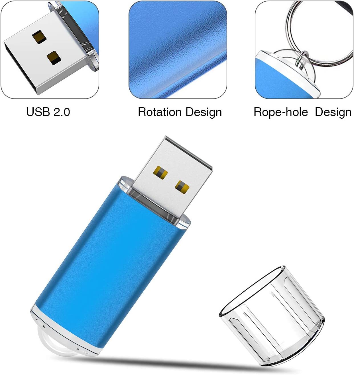 5pcak 64GB USB 2.0 Flash Drive Thumb Drive Memory Stick Jump Drive USB 2.0 Drive