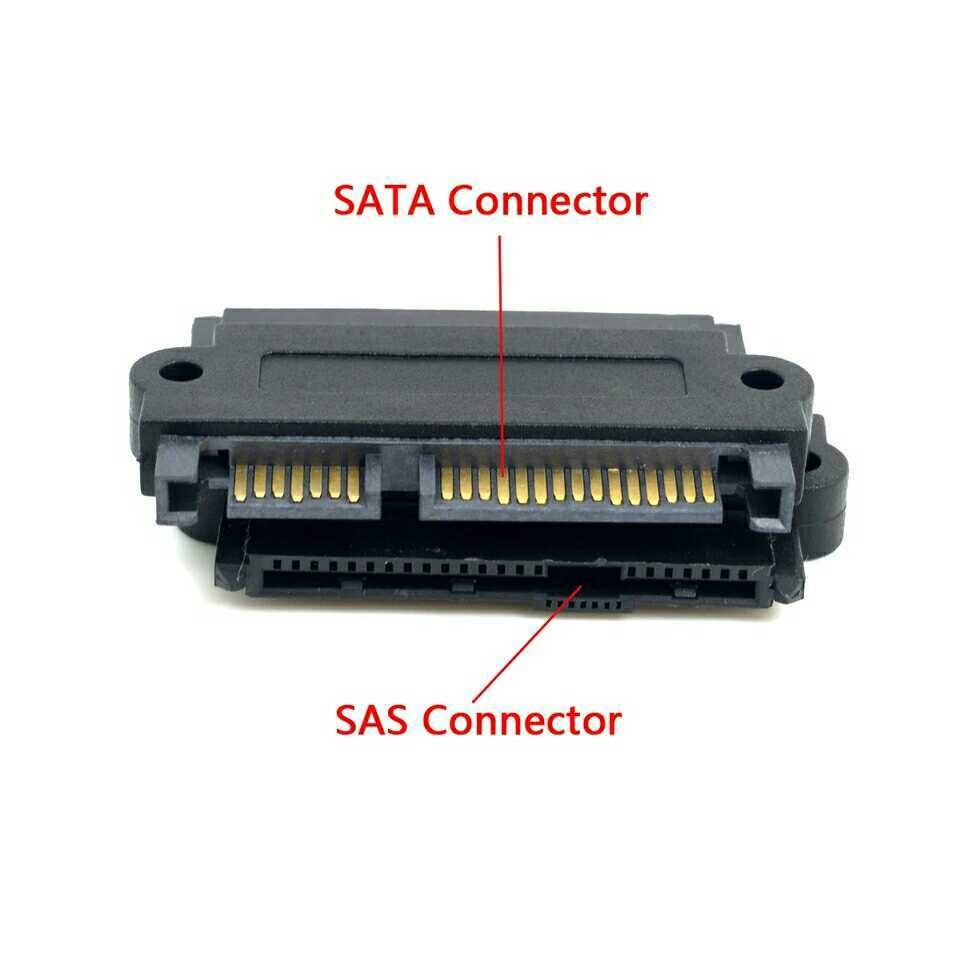 2pcs New SFF 8482 SAS to SATA 180 Degrees Straight Head Adapter Converter 22 Pin