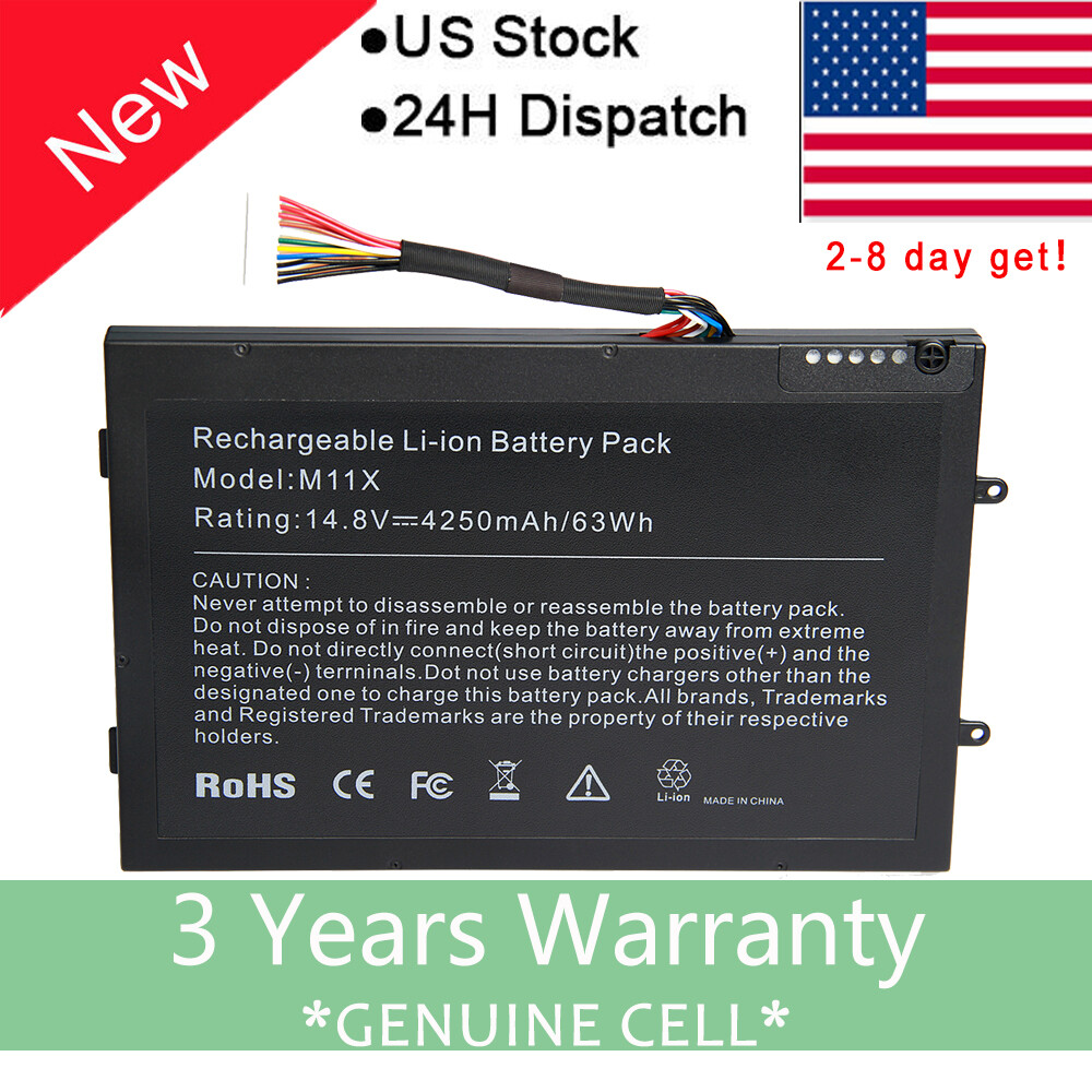 Battery for DELL Alienware M11x M14x R1 R2 R3 PT6V8 8P6X6 T7YJR P06T O8P6X6 New
