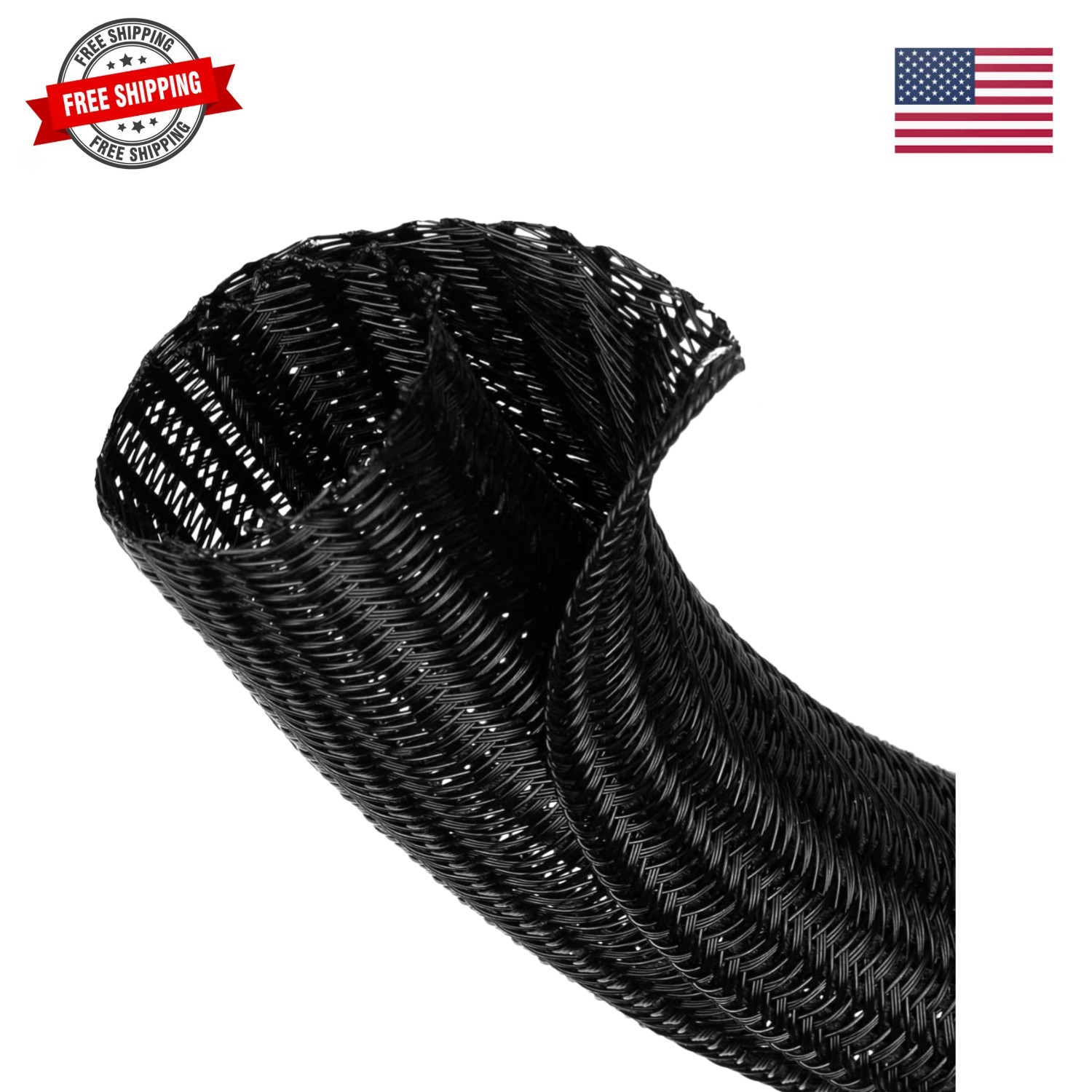 1-1/4” Cable Management Loom Wrap Sleeve Cord Wire Hider Organizer Covers | 1…
