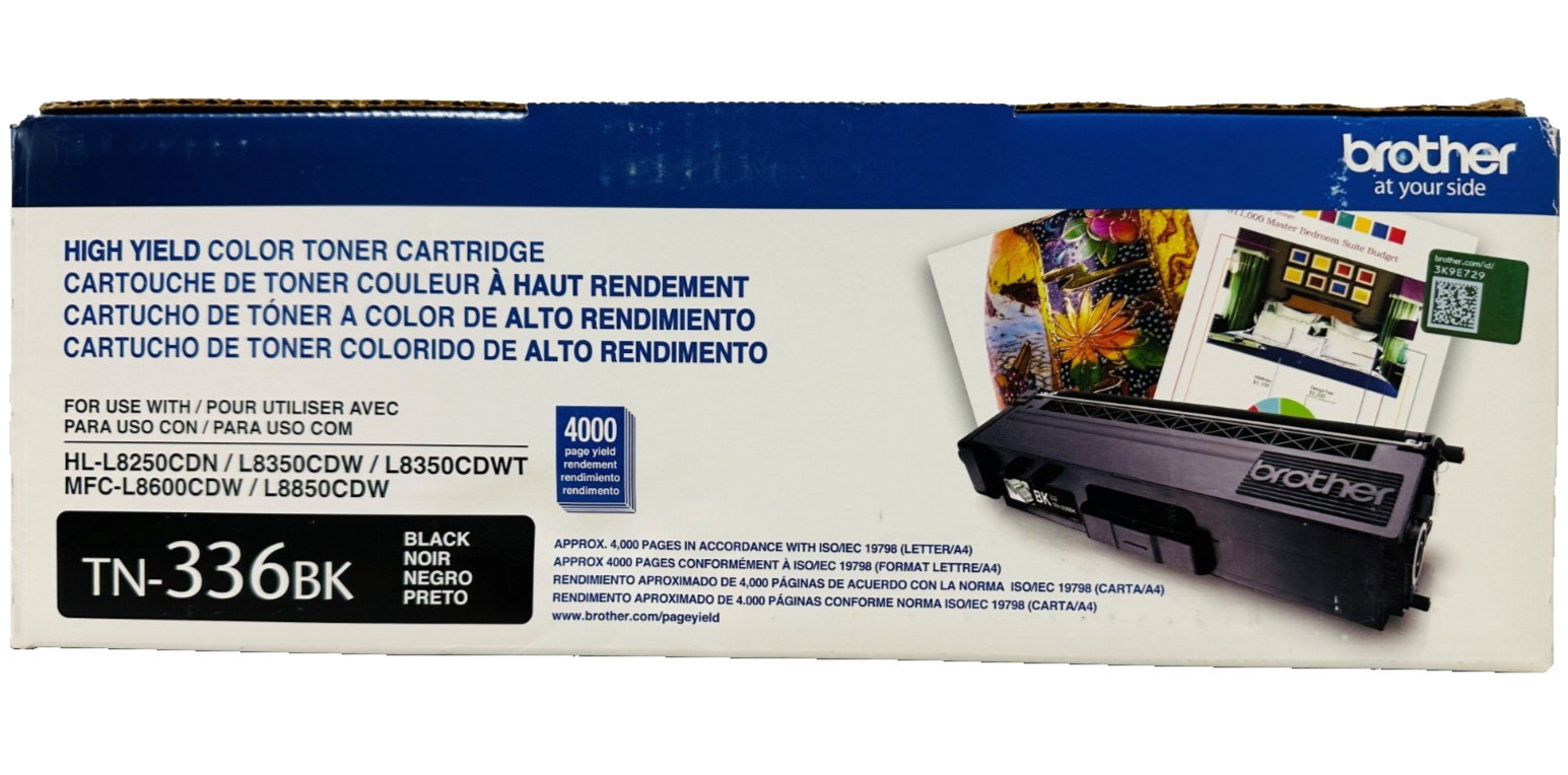 New Genuine Brother TN-336 Black Toner Cartridge Box HL-L8250CDN L8350CDW