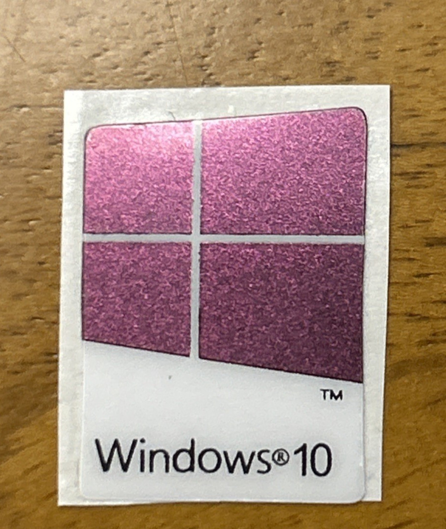 Compatible Windows10 Sticker Logo for PC – Metallic Purple -15mm x 22mm-New