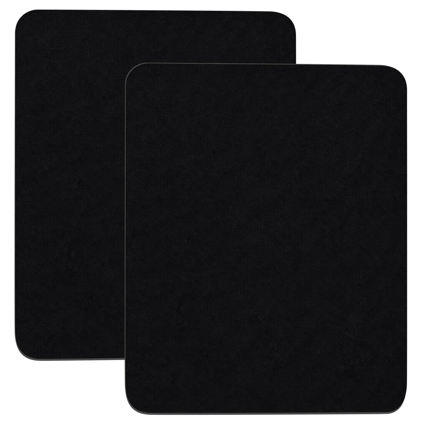 2 Pack Comfortable Stitched Edge Mouse Pad – 8.6″x7.1″ 8.6×7.1 inches, Black