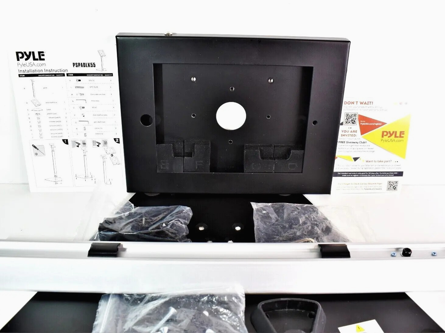 Pyle iPad Floor Stand Holder Display Case Universal Anti Theft PSPADLK55 OBO