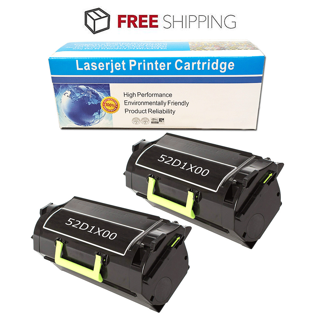 2 PK Toner Cartridge for Lexmark MS811DN MS811DTN MS811N MS812DE MS812DN 52D1X00