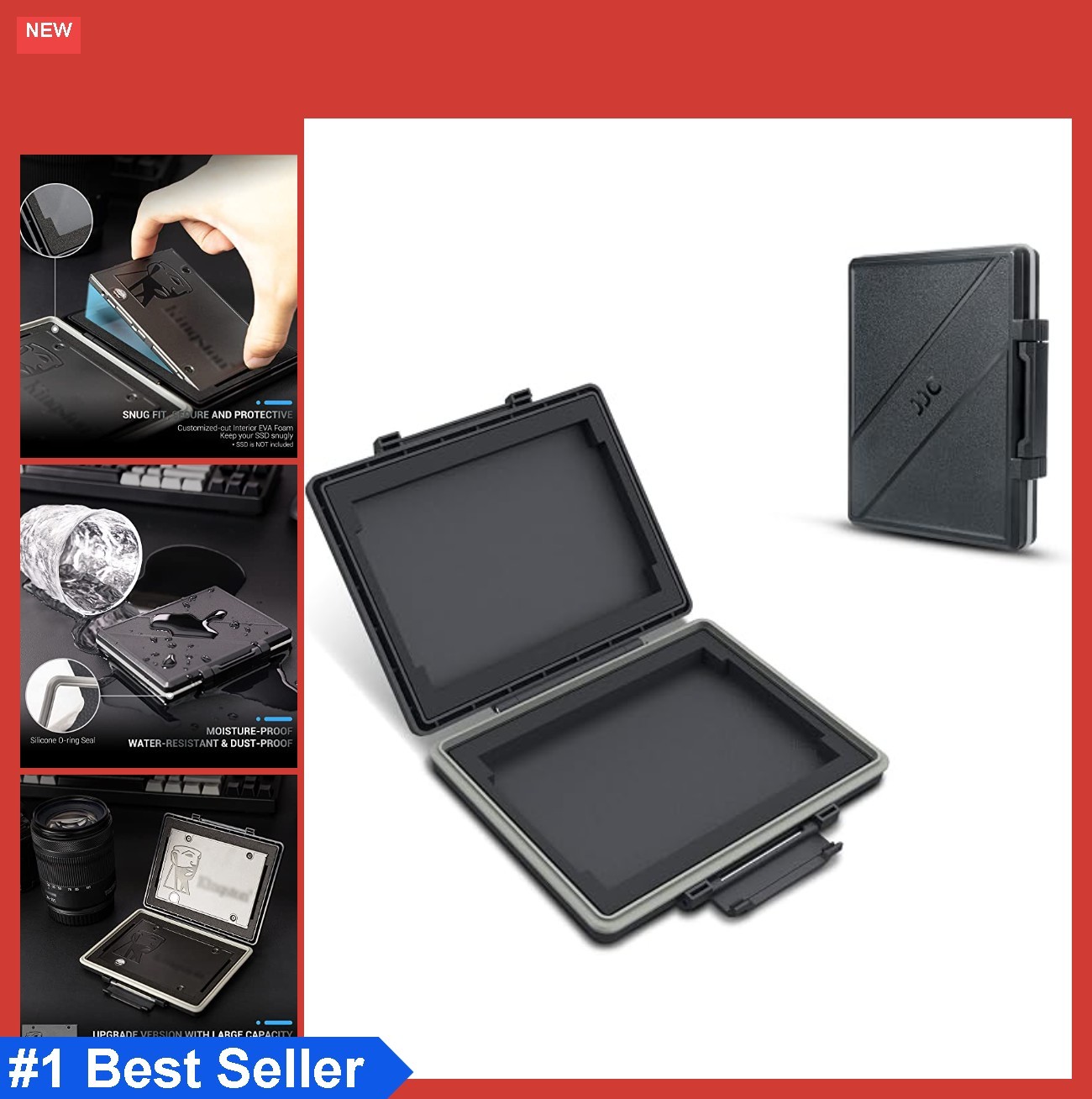 2 Slots Hard Drive Case for 2.5 inch SSD Solid State Storage Protection Box