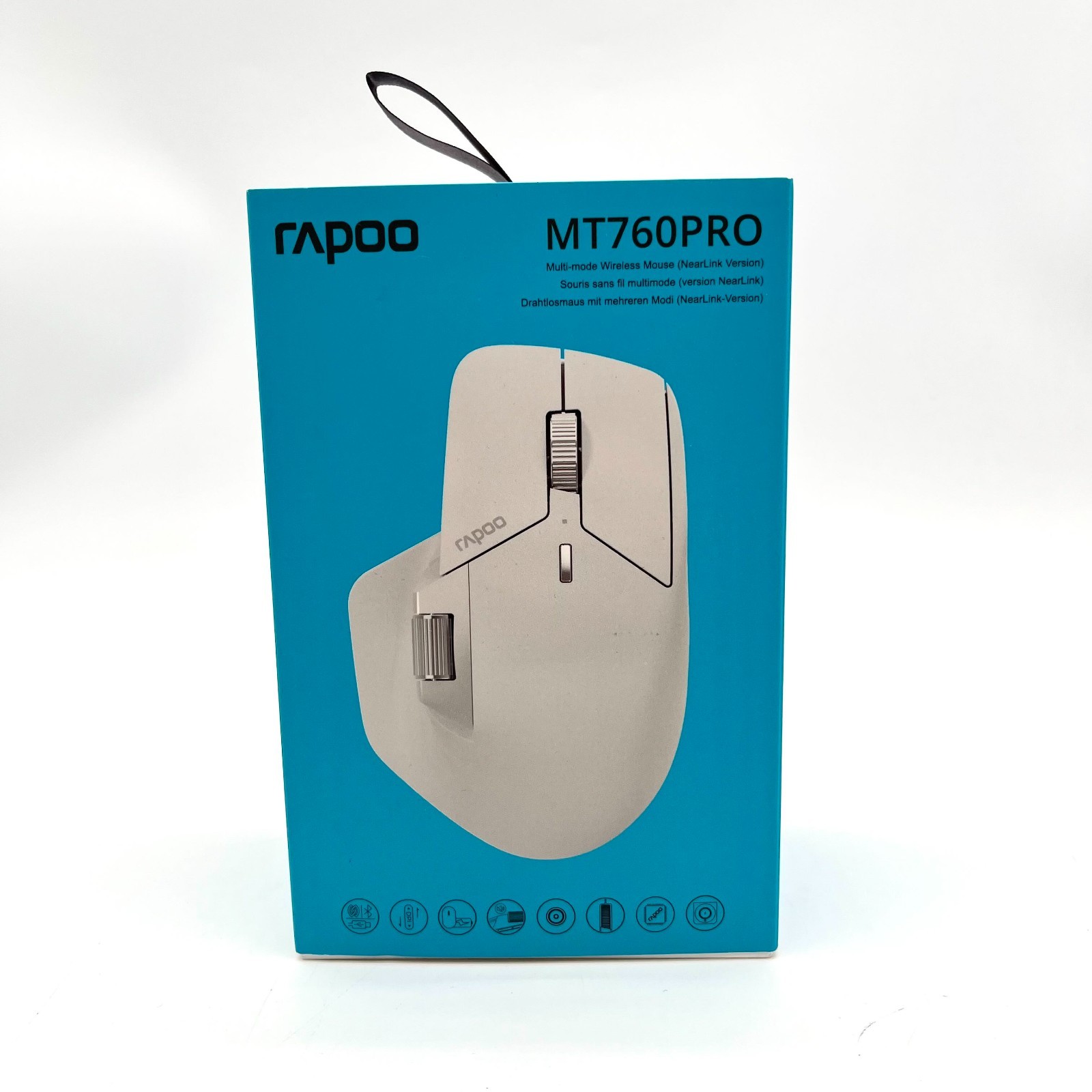 Rapoo White MT760PRO Multi-Mode Wireless Ergonomic Mouse Brand New
