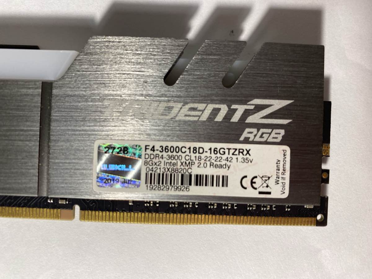 G.Skill Trident Z RGB 16GB DDR4 3600MHz F4-3600C18D-16GTZRX RAM