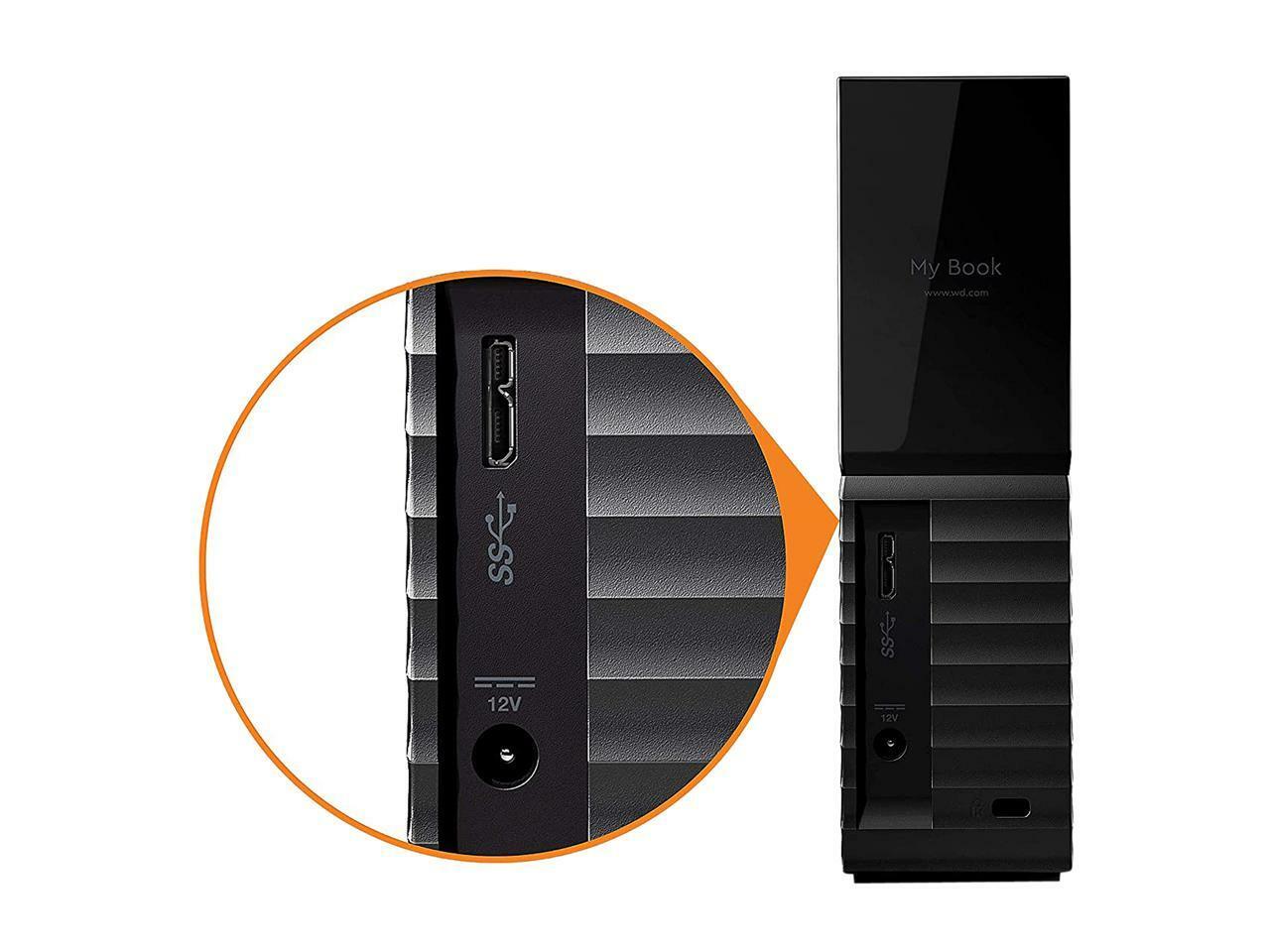 WD My Book 16TB USB 3.0, Micro-B External Desktop Hard Drive WDBBGB0160HBK-NESN