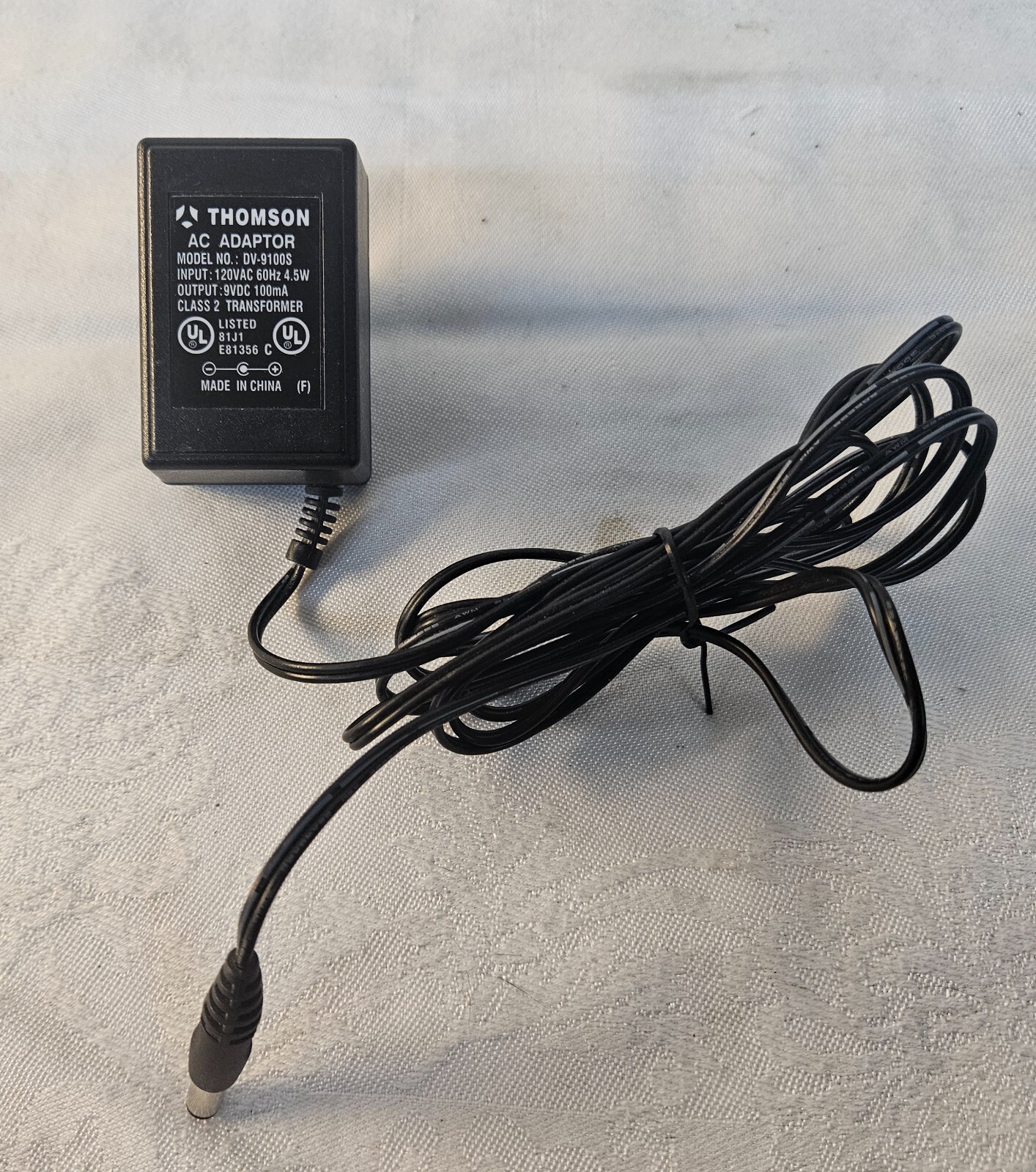 THOMSON DV-9100S AC Adapter Power Supply 9V Tested