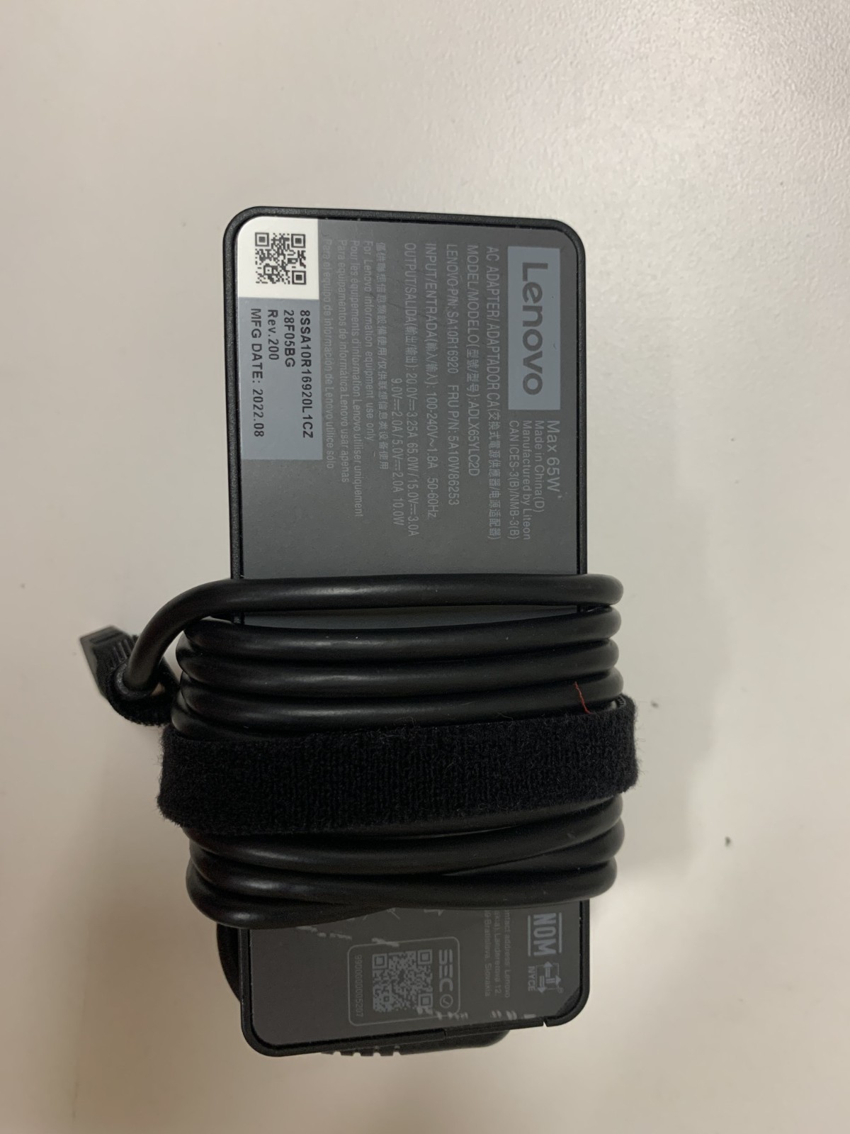 Lot of 10 Lenovo Max 65w 20V 3.25A AC Adapter USB Type C-No Power Cable!