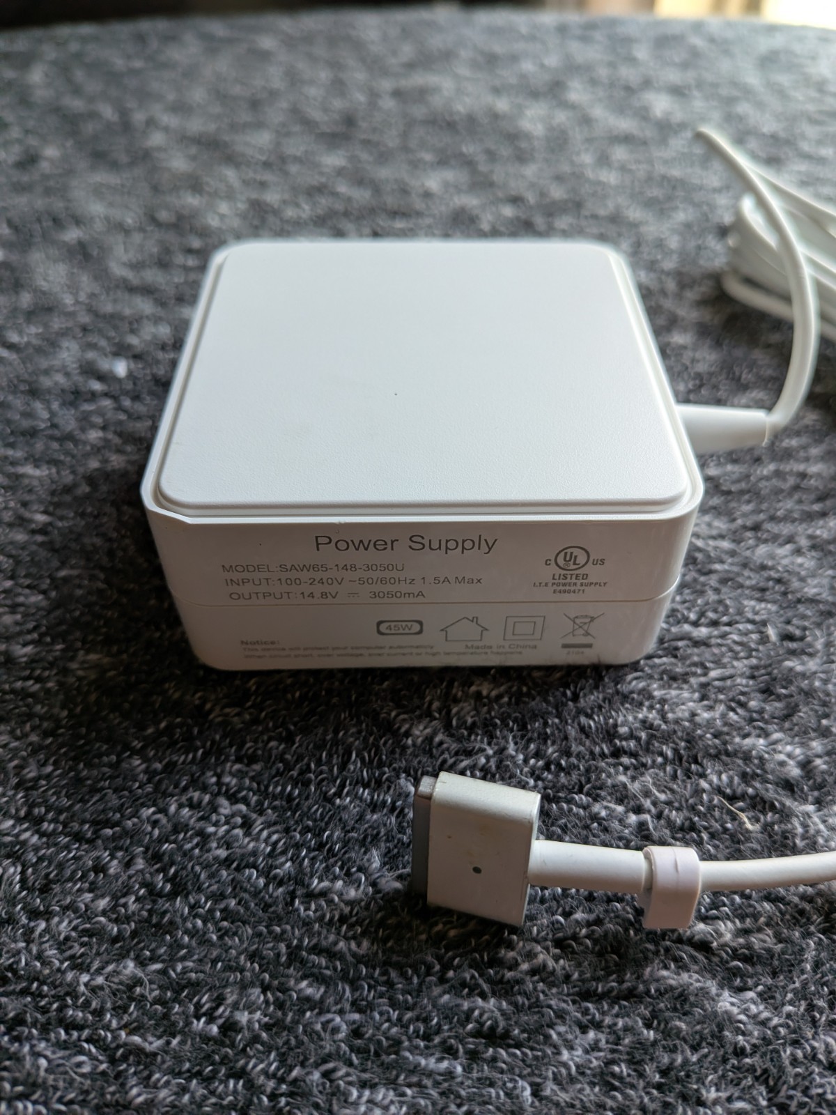 AC Replacement Adapter Charger Model: PA-45W For MacBook Sealed