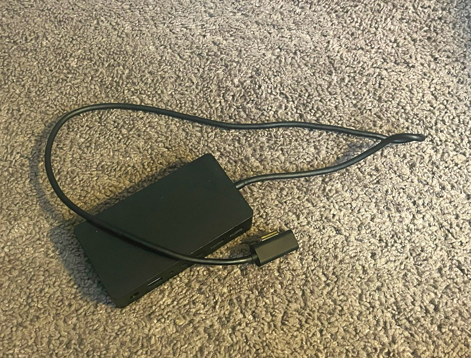 Black USB-C Docking Station w/ Ethernet RJ-45 USB 3.0 Built-In USB Port