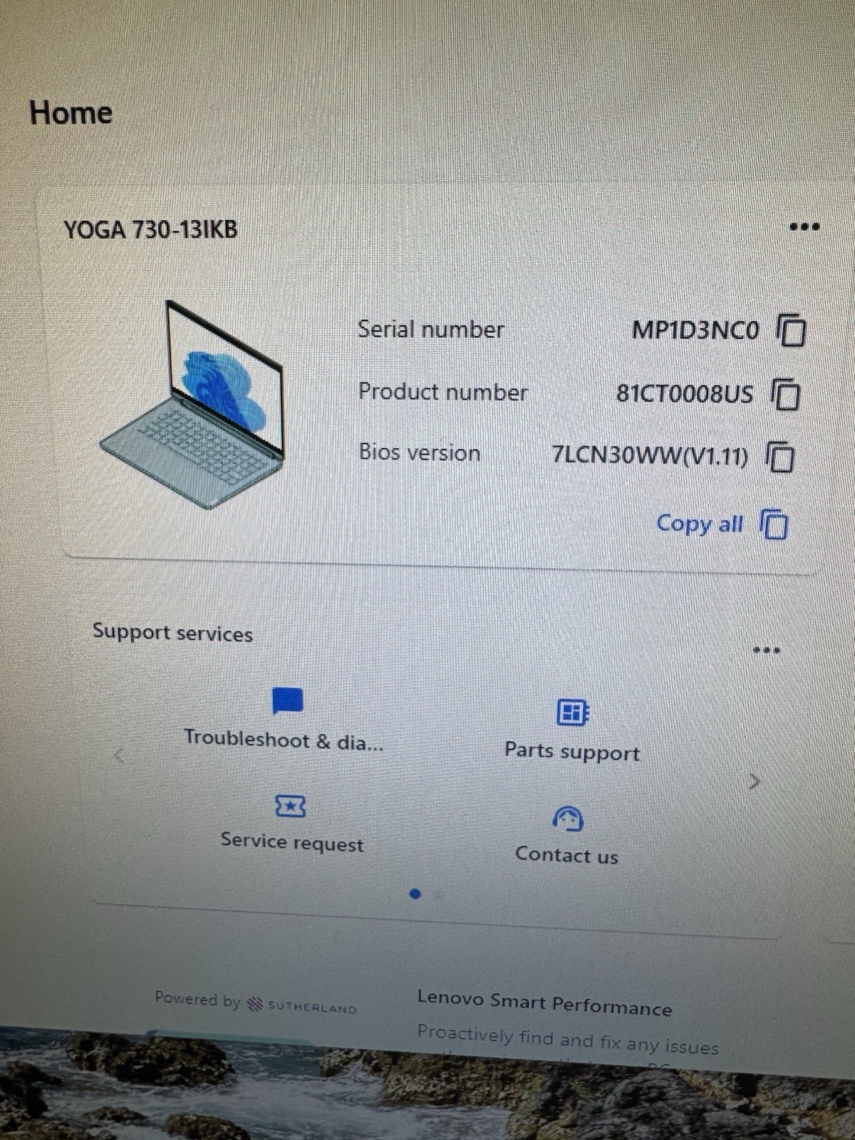 Lenovo Yoga 730-13IKB 13.3″ i5-8250U 8GB RAM 256GB SSD Faulty LCD Cable