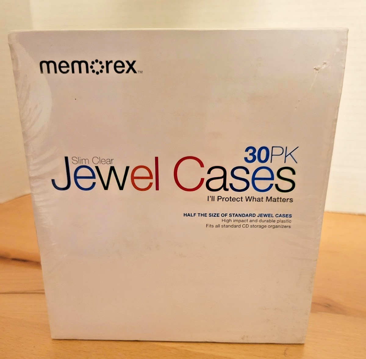 NEW MEMOREX 30 Pack Slim Clear Jewel Cases in Unopened Original Box NEW!!