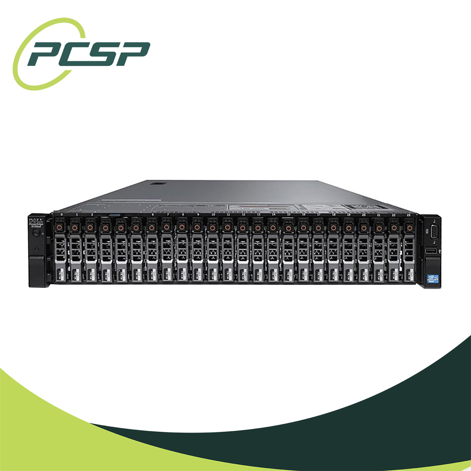 Dell PowerEdge R730xd 24B SFF 28 Cores 2x E5-2680v4 64GB H730p 4x RJ45 12x Trays