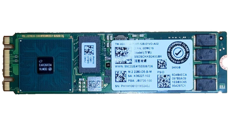 Dell 0DMC15 Intel SSDSCKKB240G8R 240GB TLC SATA M.2 2280 SSD 6GbpsDell