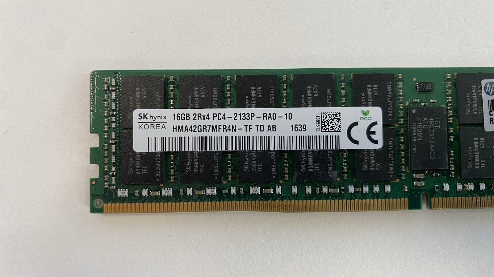 16GB 2Rx4 PC4-2133P Hynix HMA42GR7MFR4N-TF Server Ram 1639