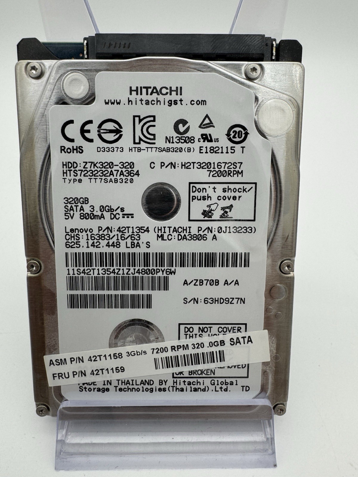 Hitachi 2.5″ 320GB SATA 3.0GB/s 7200RPM HDD Hard Drive (HTS723232A7A364)