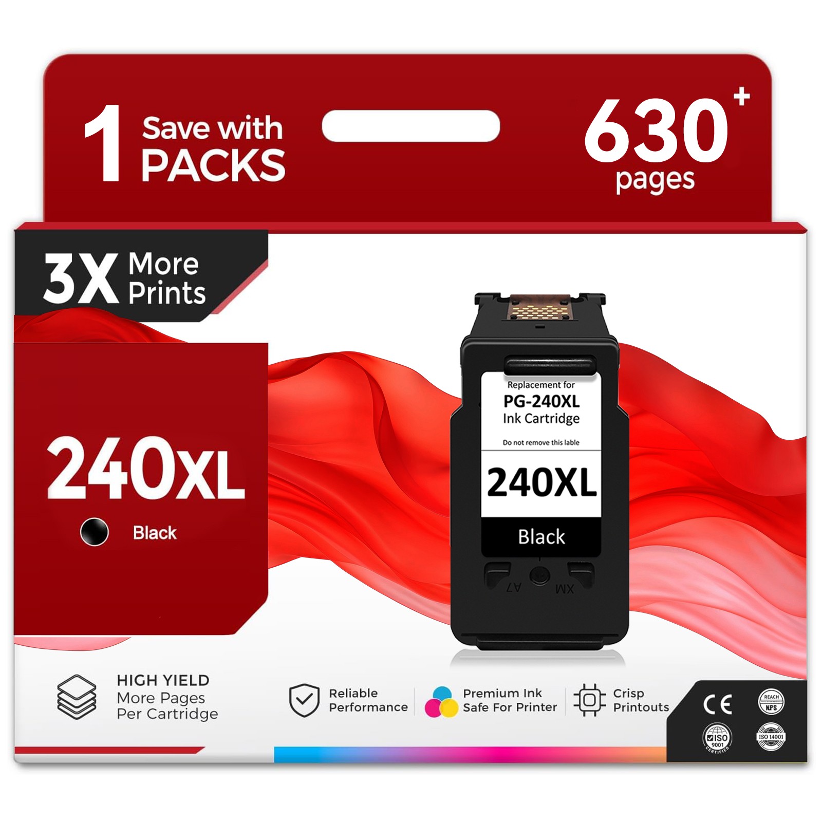 PG-240XL CL-241XL Black Tri-Color Ink Cartridge for Canon PIXMA MG3620 printer