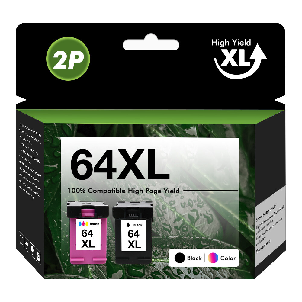 64XL Ink Cartridges for HP 64 XL Envy 7855 7155 7858 6252 7800 6220 6255 Combos