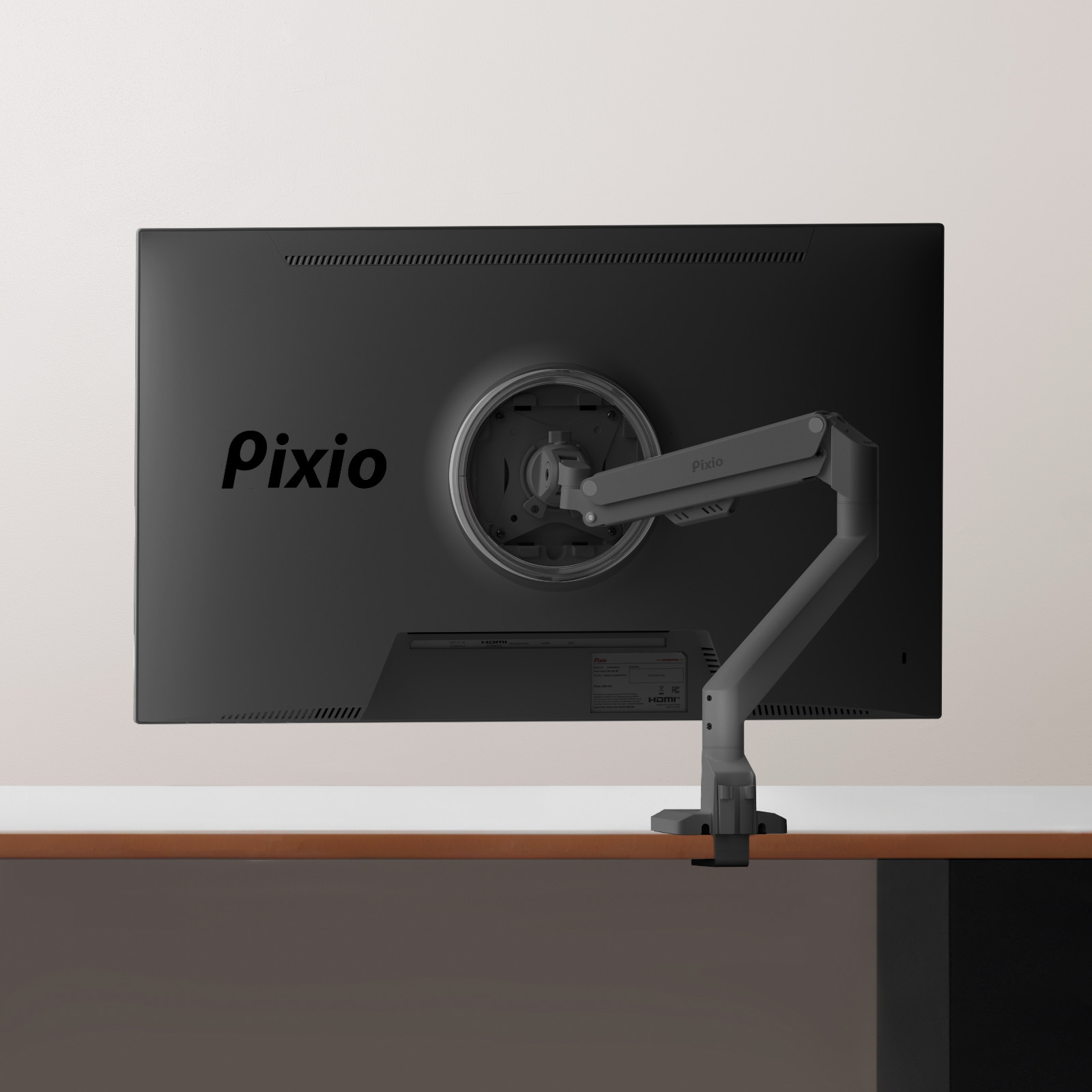 Pixio PS1S Wave 100x100mm & 75x75mm Premium Single Monitor Arm | Multiple Colors