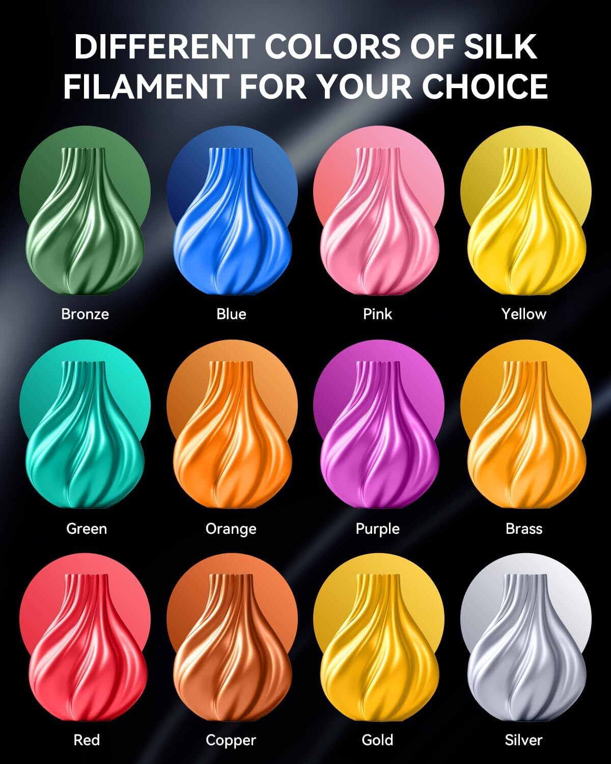 【ADD 10, PAY 6】SUNLU PETG PLA+ PLA ABS SILK 3D Printer Filament 1.75mm 1KG Neat