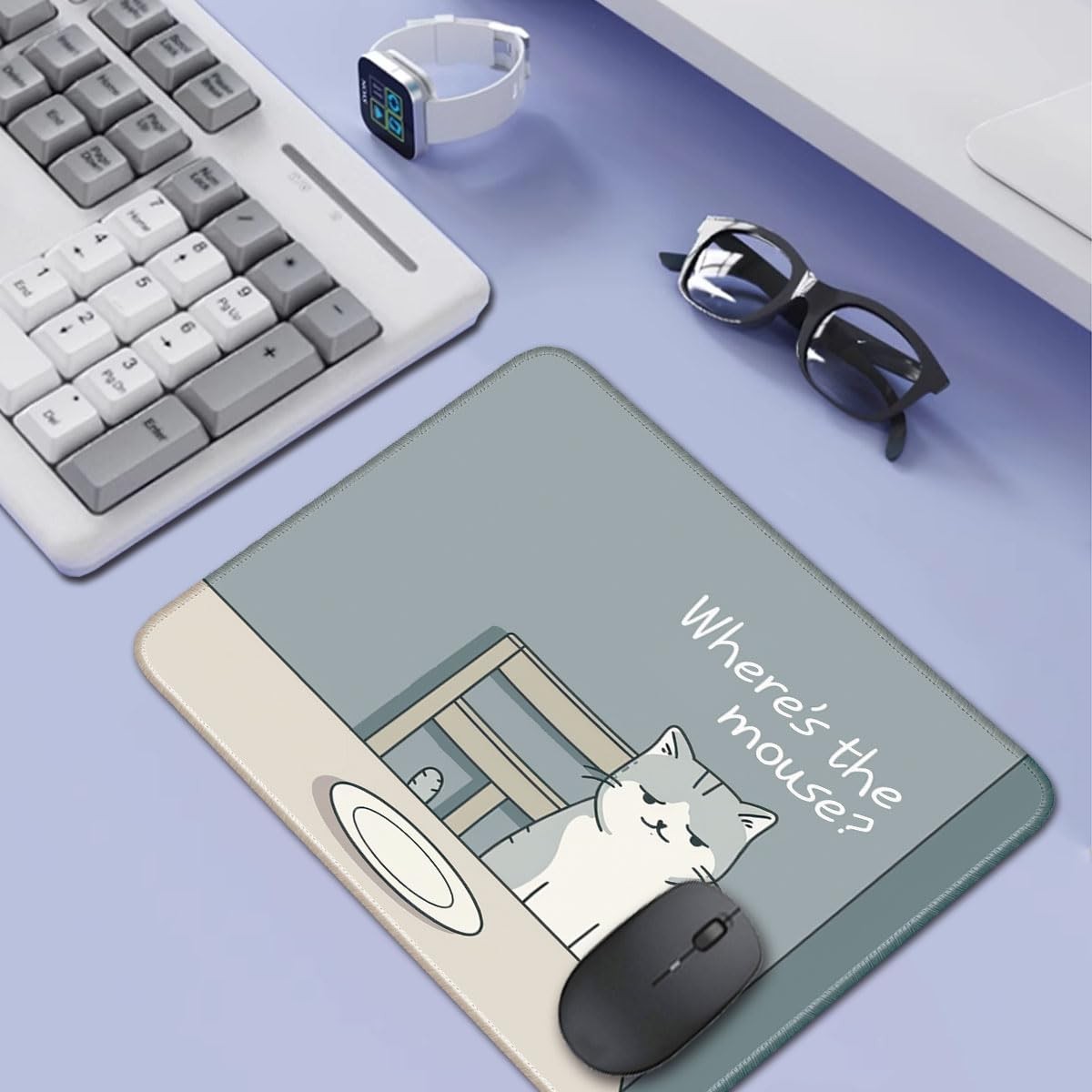 Flodirise Non-Slip Mouse Pad Gaming 26x21cm / 10×8 Inch, Cat 01