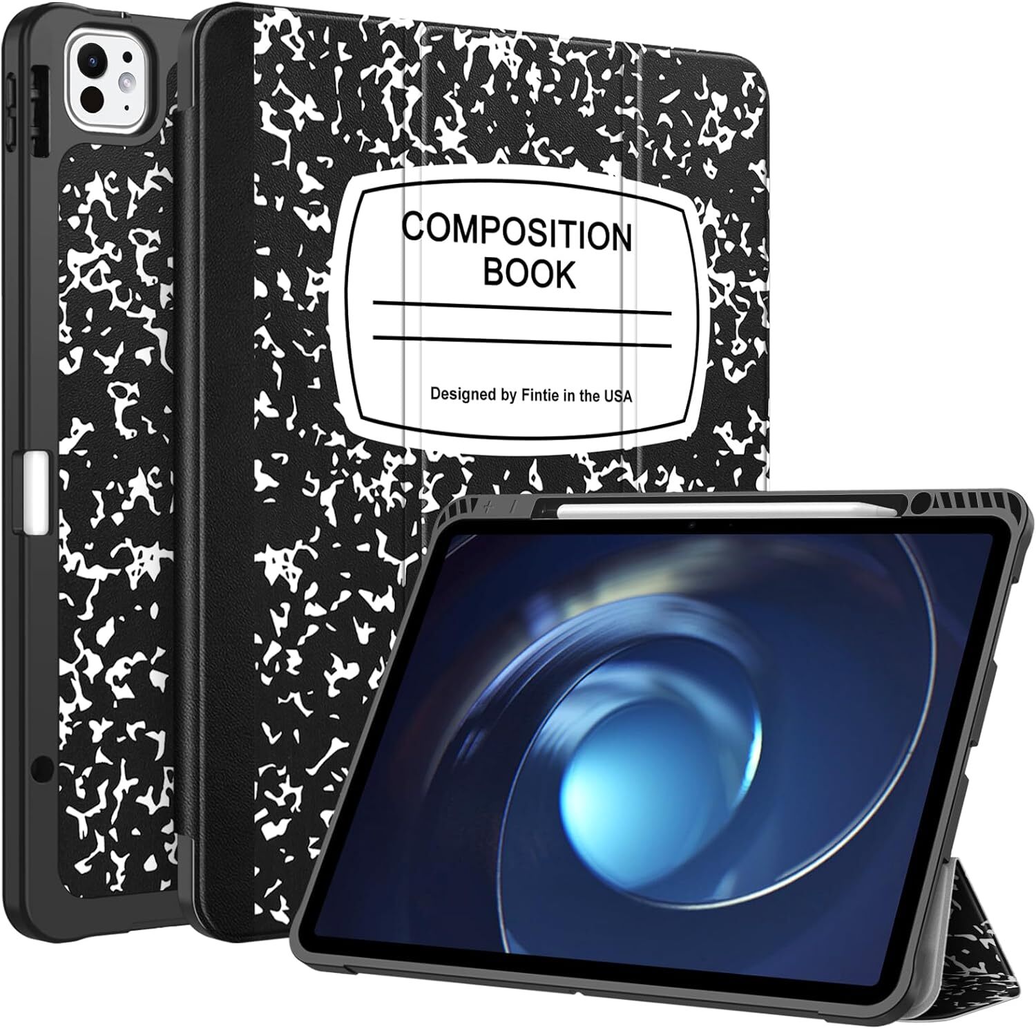 Slim Case for iPad Pro 13-inch M4 2024 Soft TPU Stand Back Cover Auto Wake/Sleep