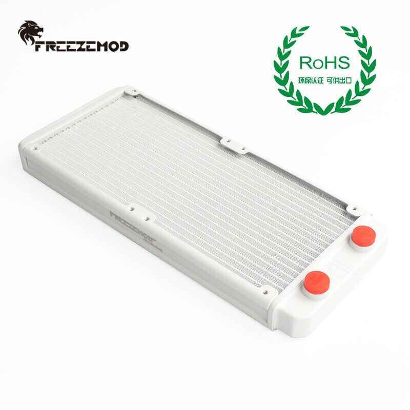 FreezeMod G1/4″ 240mm Aluminum Radiator 27mm Thick for PC Water Cooling White