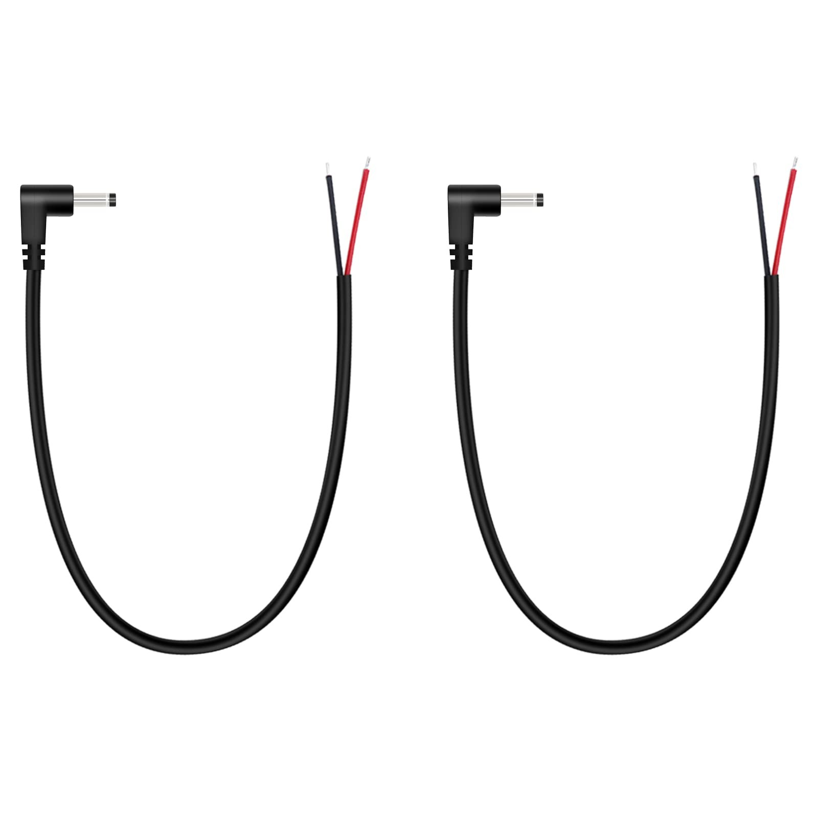 2 PCS DC Power Pigtail Cable 3.5×1.35mm 90 Degree Right Angle Male Plug Wire