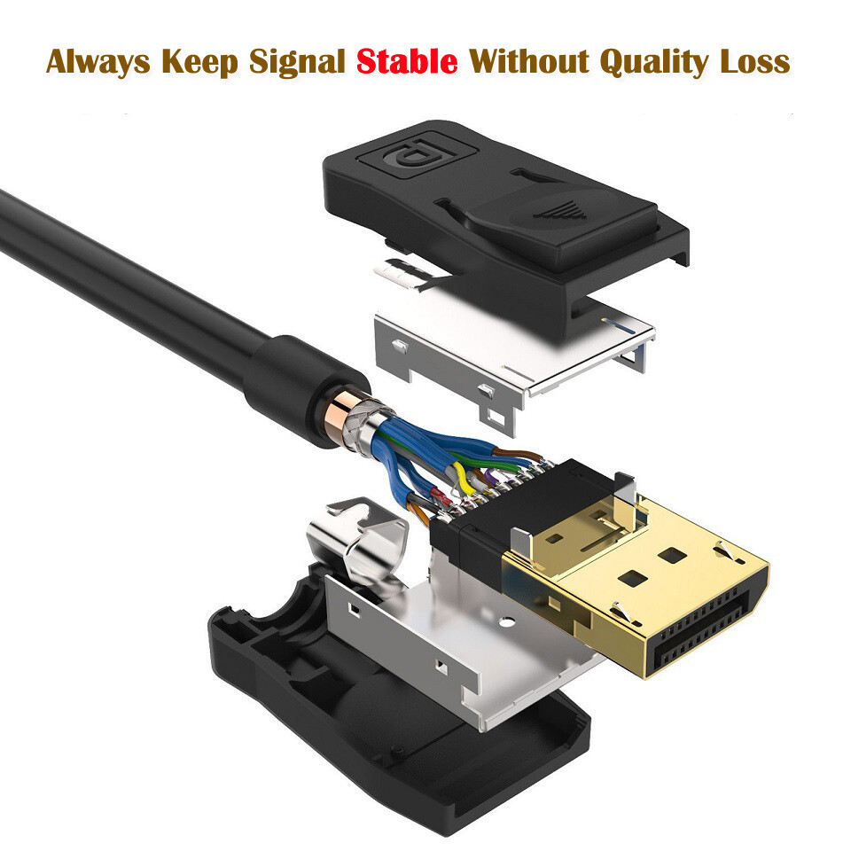 Premium Displayport Display Port to DP Cable Male- Male V1.2 4096*2160 4K 60HZ